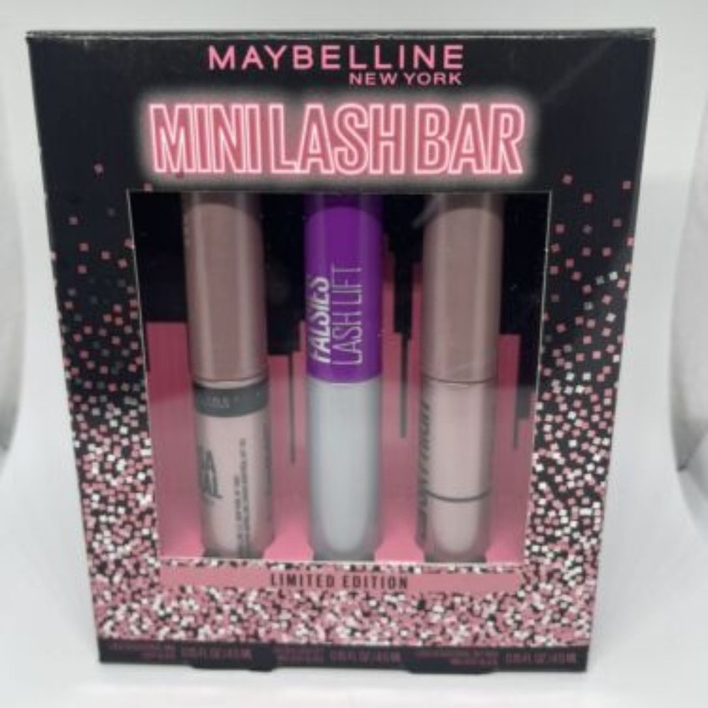 BNIB Maybelline New York Mini Lash Bar Limited Edition Kit Very Black 3 pc.